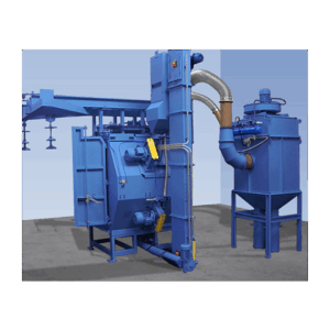 Установка дробемётной очистки для обработки вертикально подвешенных изделий