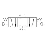 Распределитель с пневматическим управлением Aignep 05V P0 7 CC 00 — изображение 2
