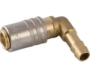 Муфта БРС с угловым штуцером под резиновый шланг Aignep 0046600002