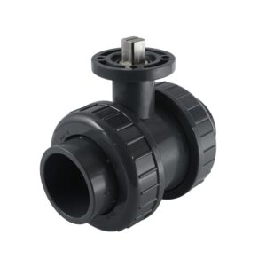 Двусторонний шаровый кран из пвх с фланцем BPVC 1/2" Convalve