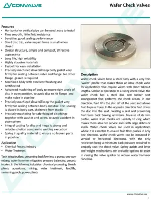 Пластинчатые обратные клапаны