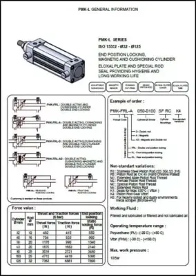 Пневмоцилиндры с фиксацией положения PMK-L