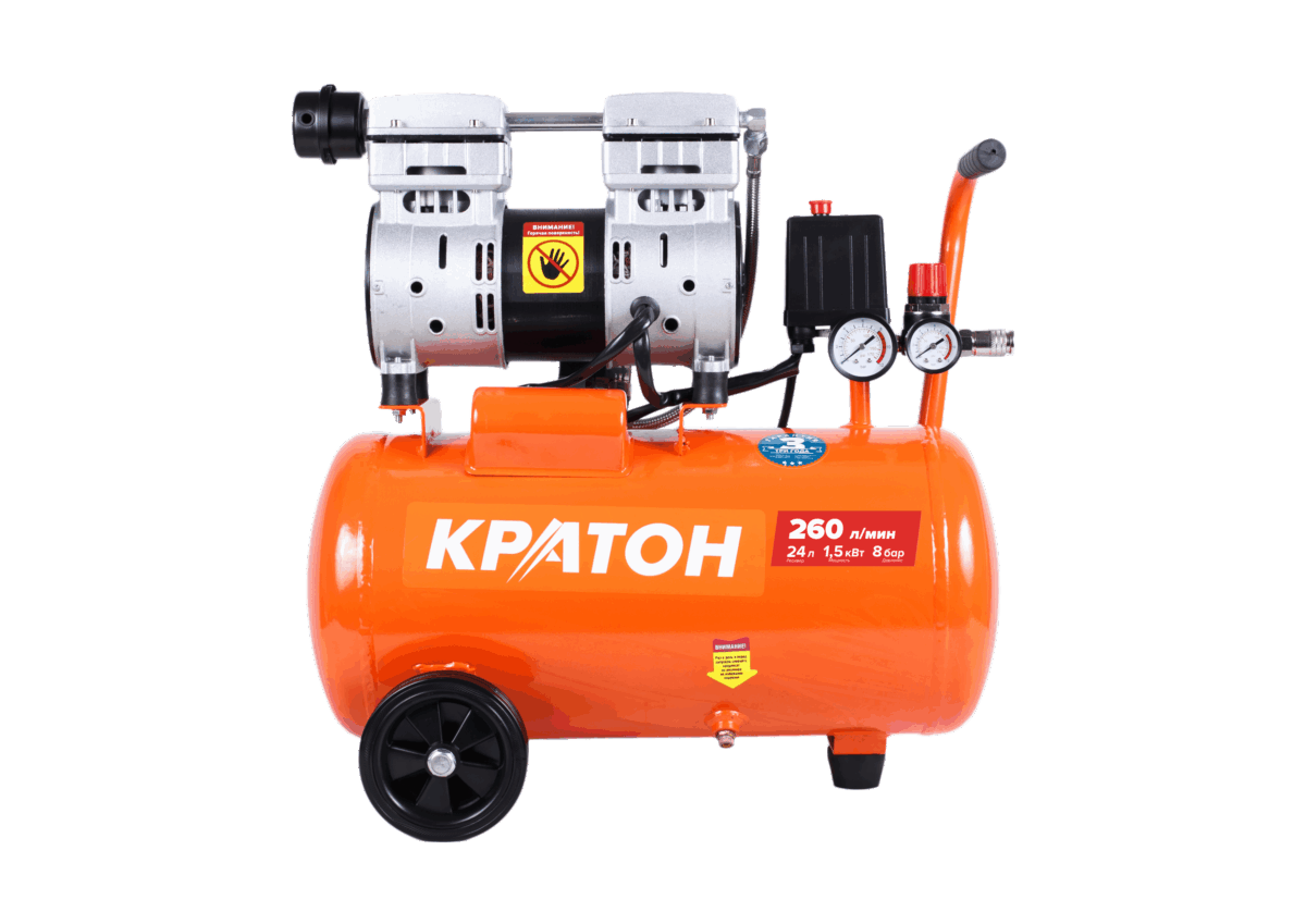 Компрессор с прямой передачей безмасляный Кратон AC-260-24-OFHS — изображение 1