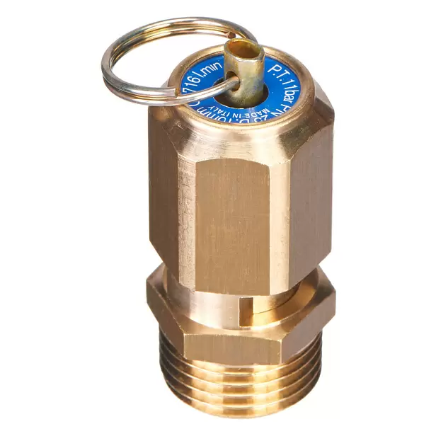 Клапан предохранительный 11 бар 1/2" Air Tek с кольцом ручного сброса VS1211A Клапан предохранительный 11 бар 1/2" Air Tek с кольцом ручного сброса VS1211A